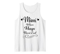 Mimi Where Hugs Never End - Abuela Familiar Orgullosa y Amorosa Camiseta sin Mangas