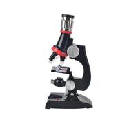 MIMIGO Children's microscope science kit with metal human body microscope, plastic slide, LED light and carrying case, professional optical imaging, s