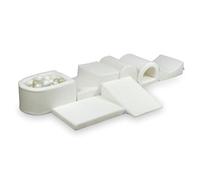 Mimii Parque infantil XXL de espuma con piscina de bolas Bou lanco - juguete de escalada para interior para bebés y niños pequeños - bloques de construcción grandes para trepar y escalar - con 100