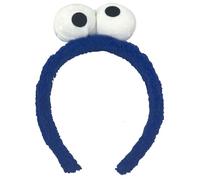 MIMIKRY Diadema de peluche con ojos, monstruo de galleta, color azul oscuro