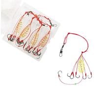 Mimilure anzuelos de pesca de carpa, anzuelos de trampa con alimentador de resorte, aparejos de pesca gruesos (13#)