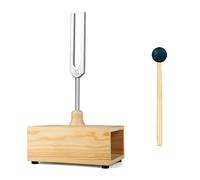 MIMIRACLE Horquilla de afinación de 528 Hz con caja de resonancia, aleación de aluminio, altavoz de madera de pino, ideal para curación de sonido, aromaterapia de spa, meditación