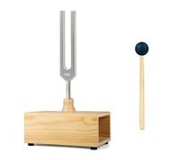 MIMIRACLE Juego de horquilla de afinación de 432 Hz con elegante resonador de madera, ideal para meditación y relajación