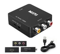 MIMISOLA Convertidor HDMI a RCA, Adaptador HDMI a AV de Audio y Video, Soporte 1080P, Adaptador Euroconector para DVD STB PS2 PS3 PS4 TV Gamecube VHS Camara Laptop VCR Proyector