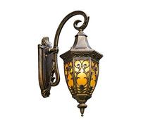 MIMMIC Lámpara de escoce de bronce, E27 LED IP65 Impermeable Outdoor Security Light Wall Montado Diecast Linterna de pared de aluminio fuera de la pared de la pared for el estacionamiento del almacén