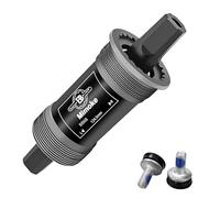 Mimoke Cojinete interior de 68 mm, pedalier para bicicleta, cojinete interior BSA, ejes de cuatro agujeros para bicicletas de eje cuadrado, manivela cónica de 124,5 mm