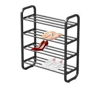 Mimoqk 4-Tier Freestanding Shoe Storage Shelf, Easy to Shoe Organizer Rack for Entryway, Garaje, Hallway and Bedroom for Practical and Stylish Footwear Storage Solutions