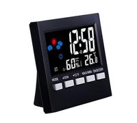 Mimoqk Alarm Clock, Digital Clock, Desktop 12/24 Mode, Backlit Display, Integrated Hygrometer, Modern Design, Audible Chime, with Premium Quality for Optimal Performance.
