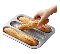 Mimoqk Baguette Baking Tray, Artisan Loaf Mold, Crisp Crust Bread Form, Oven Proof Steel Channel for Rack Kitchen Bakeware Restaurant Bakery Commercial Prep Apartment Home Refrigerator Storage Use