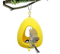 Mimoqk Bird Nest House, Egg Shape Hammock, Cage Cave Soft Hanging Pet Shelter, Small Birds Conure Cockatiel Canary Resting Sleeping Breeding Comfort Home Cage Pet Store Use 5.31x5.31x5.91 Inches