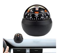 Mimoqk Bola de brújula automotriz | Bola de brújula ajustable con doble | Diseño luminoso guía de dirección de navegación, para navegación y orientación de dirección de senderismo