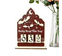 Mimoqk Books Read Counter, Reading Goal Display, Book Counter with Sign, Reading Decor Accessories with Stylish Design, Book Lover, Readings Counters for Teachers Kids