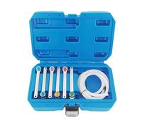 Mimoqk Brake Exhaust Wrench, Professional Car Repair, 1000g 7pcs Bleeder Spanner Kit, for Automotive Technicians Vehicle Maintenance Daily Repair Workshop Garage Tool Storage Case Included