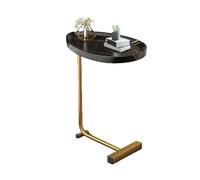 Mimoqk C Shaped Sofa Table | End Sofa Coffee Table | Small Tv Tray Table | Narrow Couch Table | C Shaped Metal Frame Table Sofa Side Table With Storage Rustic Coffee Table for Living Room