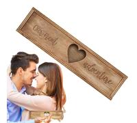 Mimoqk Caja de prueba de embarazo, Caja en forma de corazón, Caja de madera para bebé, Caja de anuncio de prueba, Caja de detección de embarazo, Kit de anuncio de bebé, Caja