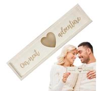 Mimoqk Caja de prueba de embarazo, Caja en forma de corazón, Caja de madera para bebé, Caja de anuncio de prueba, Caja de detección de embarazo, Kit de anuncio de bebé, Caja