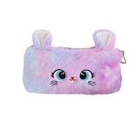 Mimoqk Cat Pencil Case Fashionable Plush Cat Pouch, Gradient Colors Pen Bag, Smooth Zipper Large Capacity School Stationery Storage Bag for Girls, 7,87 x 3,94 pulgadas, morado, Se référer au