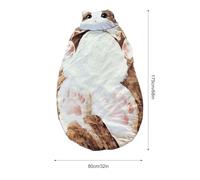 Mimoqk Cat Sleeping Bag, Warm Washable Blanket, Adult Sleeping Bag with Soft Fabric, Blanket with Cute Design, Home Bedding Accessories, For Lounging Indoor Travel Sleepovers