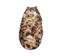 Mimoqk Cat Sleeping Bag, Warm Washable Blanket, Adult Sleeping Bag with Soft Fabric, Blanket with Cute Design, Home Bedding Accessories, For Lounging Indoor Travel Sleepovers