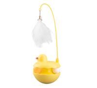 Mimoqk Cat Toys, Interactive Kitten Wand, Feather Duck Stick, Detachable Lightweight Resin Design, Fun Indoor and Outdoor Gift for Birthday or Easter, 3.54x9.84 Inches