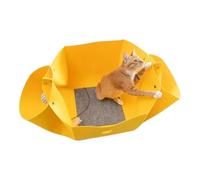Mimoqk Cat Tunnel Bed, Felt Donut Nest, Deformable Hideaway, Interactive Enrichment Playground, Detachable Pet Retreat for Kittens, Puppies, Small Animals