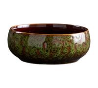 Mimoqk Ceramic Planter Bowl, Hydroponic Flower Pot, Wide Mouth Design, Leakproof Decorative Container for Indoor Outdoor Garden Succulent Display, 6,5 x 2,56 pulgadas