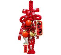 Mimoqk Chinese Knot Pendant, Good Luck Home Sign, New Year Hanging with Large DIY Knot, Door For Festive Display, Wall Decor, 2026 Chinese New Year Pendant For Housewarming Hallway Living Room
