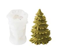 Mimoqk Christmas Tree Candle Mold - 3D Tree Shaped Craft Mould, Silicone Handicraft Mould, Resin Candle Soap Making, Making Mold for Home Holiday Decor, Crafting Supplies