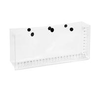 Mimoqk Clear Fishing Lure Bag, transparente al aire libre para peces Storage, UV Scale Markings, Secure Snap Closure, plegable Carry Pouch for Anglers, Easy Observation and Transport, Atributo único