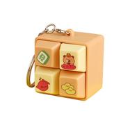 Mimoqk Clicker Fidget Toy, Four-Square Keychain, Cat Button Toy, Backpack Keychain Fun for Kids Girls Boys, Desk Travel Accessories, Luggage Wallet Handbag for School Travel Use