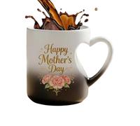 Mimoqk Coffee Mug, 325ml Hot Cold Beverages Cup, Ceramic Heart-Shaped Drinkware with, Stylish Ceramic Mug for Drinks, Coffee Tea Chocolate, Elegant Ceramics Cup for Home