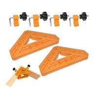 Mimoqk Corner Wood Clamps, 45-Degree Reusable Tools, Woodworking Clamps with 6 Pieces, Angle Fixing Tool for Miter Panels, Home, Art, Furniture, Woodworking Clamp Set, Tool for Outdoor, Indoor
