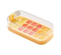 Mimoqk Cubitera con Tapa,Molde para Cubitos de Hielo de Silicona con 21 Huecos y Tapa | Moldes Flexibles De Gran Capacidad Para Bebidas Café Cóctel Whisky Agua Y Con Tapa