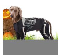 Mimoqk Disfraz de perro pequeño, traje de esqueleto para perro, body para cachorros, ropa de Halloween para celebraciones diarias, reuniones, viajes, cosplay, al aire libre, , hogar