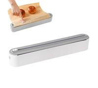 Mimoqk dispensadora de envoltura, organizador de cortador de aluminio, soporte magnético de cocina, herramienta de almacenamiento de películas, para papel de aluminio, papel encerado, organizador