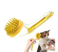Mimoqk Dog Bath Brush, Silicone Grooming Comb, Pet Massage Cleaner with Shampoo Dispenser, Soft Bristles for Puppy, Kitten, Small Animals, Bathing and Shower Accessory