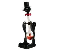 Mimoqk Drinking Bird Toy, Perpetual Motion Model, Desk Science Ornament, Glass Body Design, Bobbing Motion Effect, 7.09x1.97x1.97 Inches, Educational Physics Demonstration for Home Offices Party