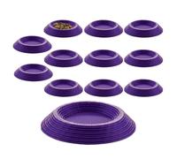 Mimoqk Dubia Roaches Feeder - No deslizantes Feeding Bowls for Dubia Roaches, 12-Piece Terrarium Food Trays, Sturdy Invertebrate Feeder, Use for Millipedes Springtails Dwarf
