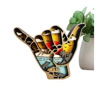 Mimoqk Escultura de manos de corazón, gesto de mano de escritorio, estatua de gesto de mano, escultura moderna de dedo de madera para decoración creativa del hogar, perfecta para escritorio, pared