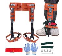 Mimoqk Espuelas para Trepar Árboles | Picos para Escalada De Árboles Actividades Exteriores,Suministros Recreativos Ajustables En Altura para Poda Recolección De Frutas Jardinería
