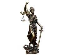 Mimoqk Estatua de Lady Justice | Elegante decoración de abogado en resina | Justice and Fairness Goddess Decor | Greek Mitology Goddess Statue for Justice and Fairness | Perfect Ornament for Lawyer