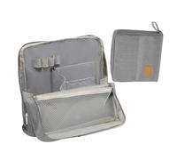 Mimoqk - Estuche de lápices grande para estudiantes, organizador de almacenamiento ligero e impermeable para oficina, hogar, ocio creativo, arte, universidad, viajes y cosméticos, gris claro, Se