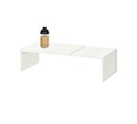 Mimoqk Expandable Shelf for Cabinet, Stackable Kitchen Storage Organizer, Non-Slip Heavy Duty Shelf, Space-Saving, Lightweight Design, Adjustable, Easy to Assemble, for Pantry, Cupboard