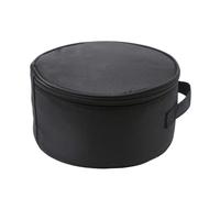 Mimoqk Fan Bag, Folding Telescopic Fan Case, Round Portable Storage Bag, Lightweight Organizer, Outdoor Camping Use for Men, Women, Workplace, Carry, Beach, Travel, Picnic, Black/Gray