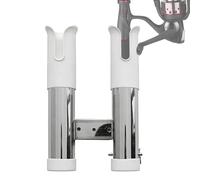 Mimoqk Fishing Rod Holder, Double-Tube Rack, Stainless Steel Pole Stand with Secure Grip, Angling Rod Organizer for Boats Kayak Pontoon Yacht, Pole Storage System for Travel Saltwater Home