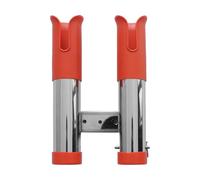 Mimoqk Fishing Rod Holder, Double-Tube Rack, Stainless Steel Pole Stand with Secure Grip, Angling Rod Organizer for Boats Kayak Pontoon Yacht, Pole Storage System for Travel Saltwater Home