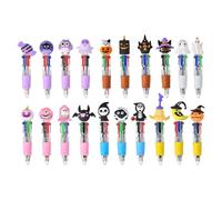 Mimoqk Halloween Ballpoint Pen, Holiday Ballpoint Pens, 4 Colors Ergonomic Quick Drying Smooth, Ghost Pumpkin Witch, Cute Stationery for Business, Journaling, Writing, Teacher, Studying, 20 Pieces