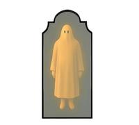 Mimoqk Halloween Ghost Mirror, Indoor Spooky Wall Decor, Realistic Haunted Reflection Prop, Creepy Atmosphere Enhancer, Lightweight, for Party Entrance Haunted House Porch Dormitory Balcony Garden
