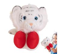 Mimoqk Hand Puppets, Stuffed Story Talking Toy, Interactive Boxing Puppet with Retractable Arm, for 3+, Classroom, Party, Storytelling, Easter Basket Filler