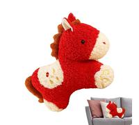 Mimoqk Horse Year Plush Doll, 50 cm lindo rojo Mascot Souvenir, Mascot Plush with Lindo Red Design, Horse Plushes Doll for Living Room, Collectible Toy, Chinese New Year Plushes for Home